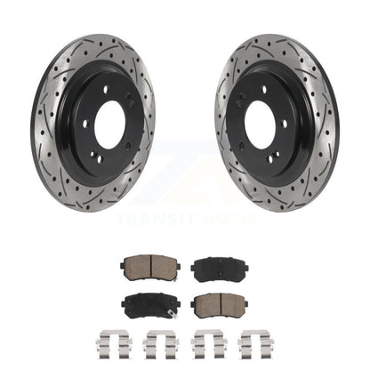 Kit de plaquettes de frein en céramique pour rotors de frein à fente arrière percés pour Kia Optima LX/EX/LX 2016 1.6