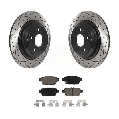 Kit de plaquettes en céramique pour Rotor de frein à disque, fente percée et revêtement arrière, pour Acura T 2009 – 2014