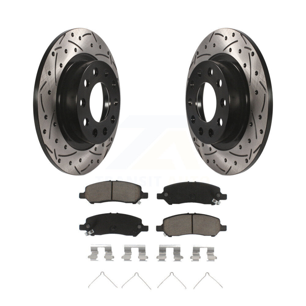 Kit de plaquettes en céramique pour Rotor de frein à disque, fente de perçage arrière, pour Dodge Dar 2013 – 2016