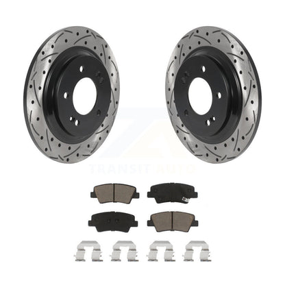 Kit de plaquettes en céramique pour Rotor de frein à disque, fente de perçage arrière, pour Hyundai Sonata Azer