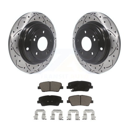 Kit de plaquettes en céramique pour Rotors de frein à disque, fente de perçage pour manteau arrière, pour Hyundai Genesis Coup