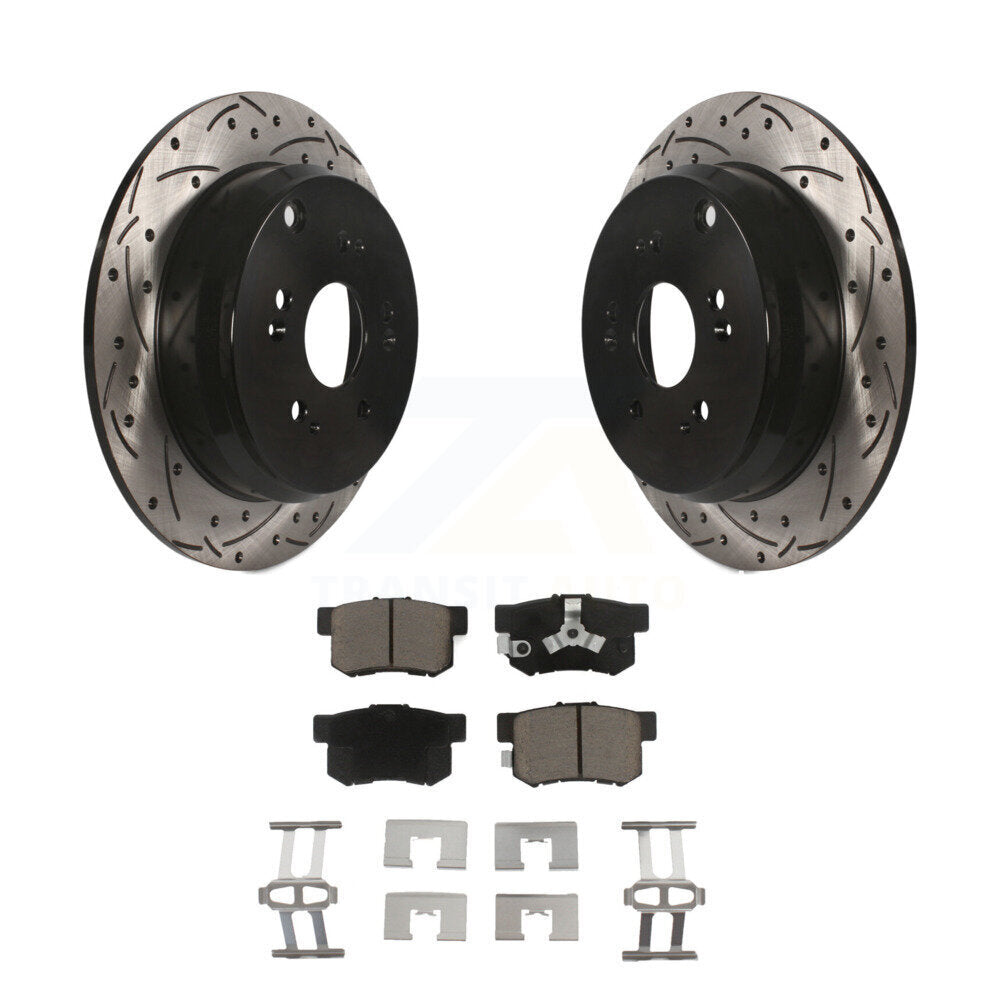 Kit de plaquettes en céramique pour Rotor de frein à disque, fente de perçage arrière, pour Honda CR-V Acura RD