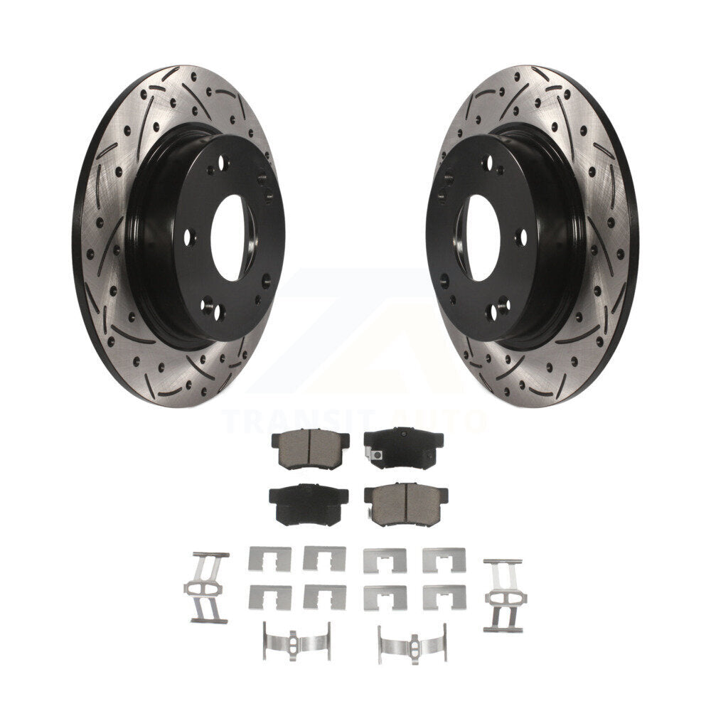 Kit de plaquettes en céramique pour Rotor de frein à disque, fente arrière percée, pour Honda Civic Acura CSX IL