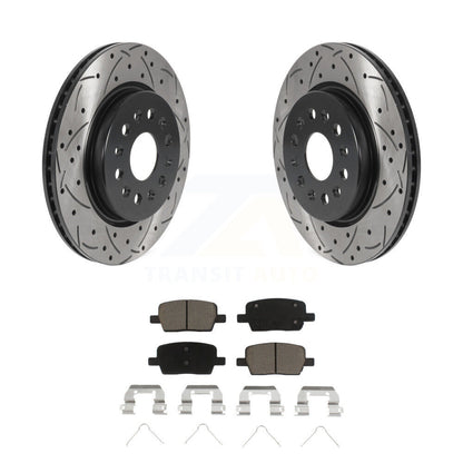 Kit de plaquettes en céramique pour Rotors de frein à fente de forage arrière, pour Chevrolet Cadillac XT5 Travers