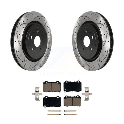 Kit de plaquettes de frein en céramique, Rotors de frein à fente arrière percés pour Chevrolet Camaro Cadillac CT