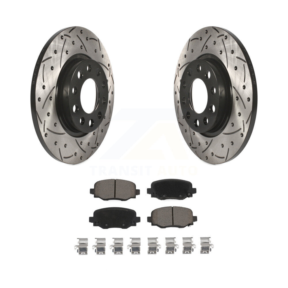 Kit de plaquettes en céramique pour Rotors de frein à disque, fente de perçage arrière, pour Jeep Cherokee Chrysler 20