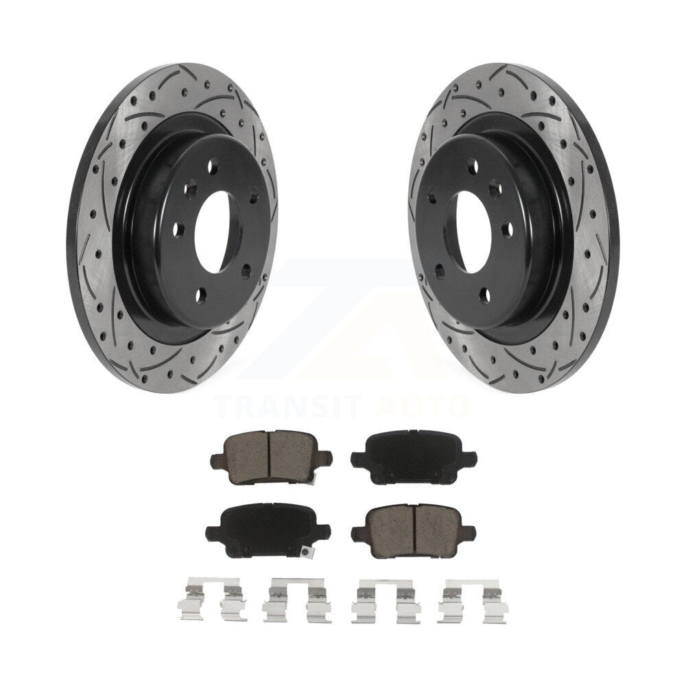 Kit de plaquettes de frein en céramique, Rotors de frein à fente arrière percés pour Chevrolet Equinox GMC Terrai