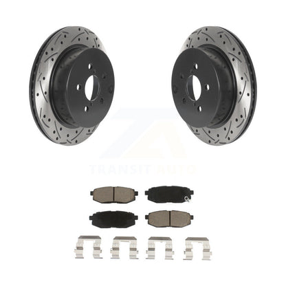 Kit de plaquettes en céramique pour Rotor de frein à fente arrière percée, pour Subaru Forester 2014 2018 2.0