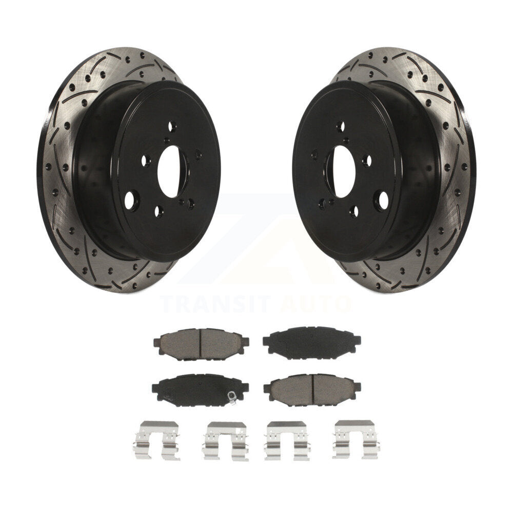 Kit de plaquettes de frein en céramique, fente de perçage arrière, Rotors, pour Subaru Impreza Forester Outbac