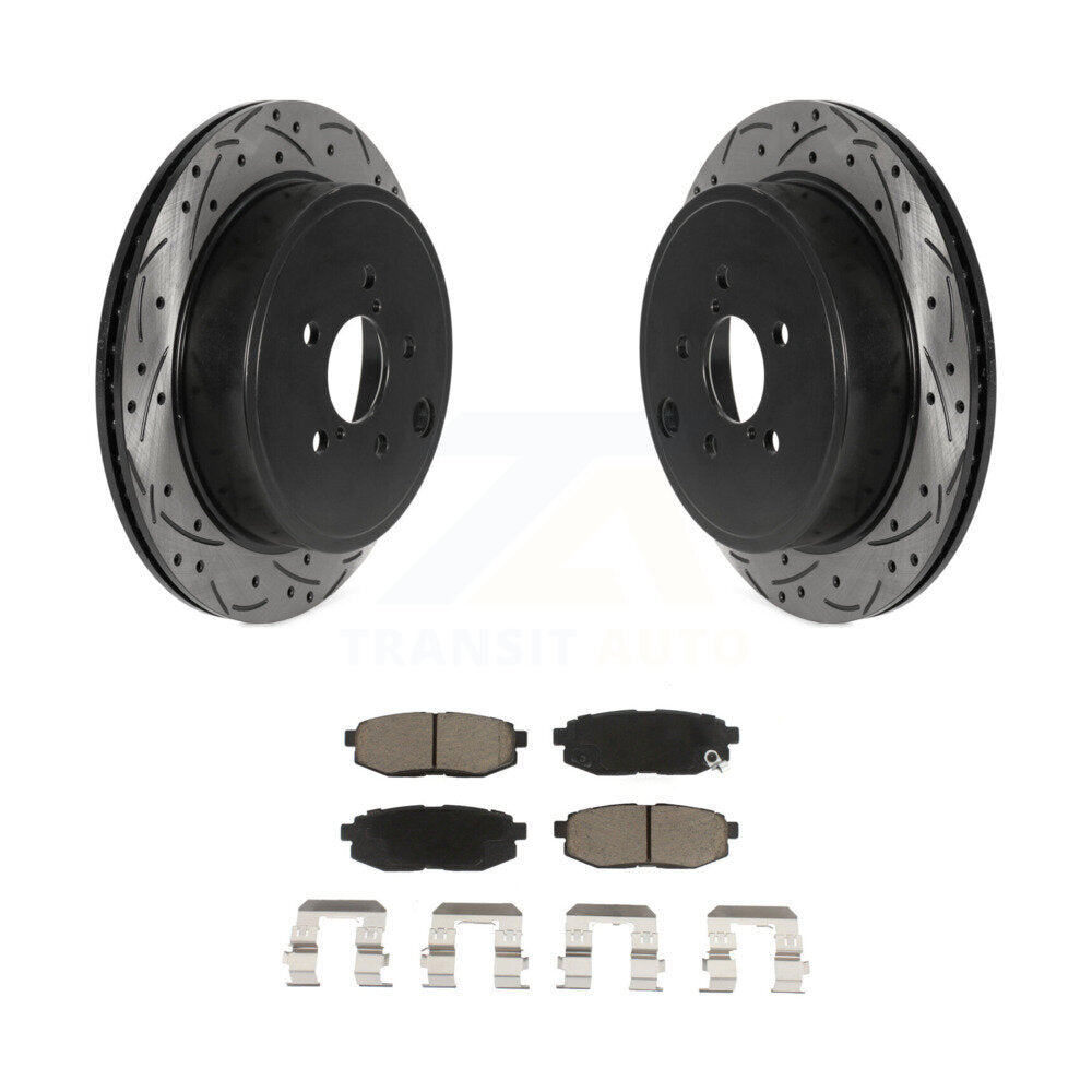 Kit de plaquettes en céramique pour Rotors de frein à fente de forage arrière, pour Subaru Outback Legacy BRZ Scio