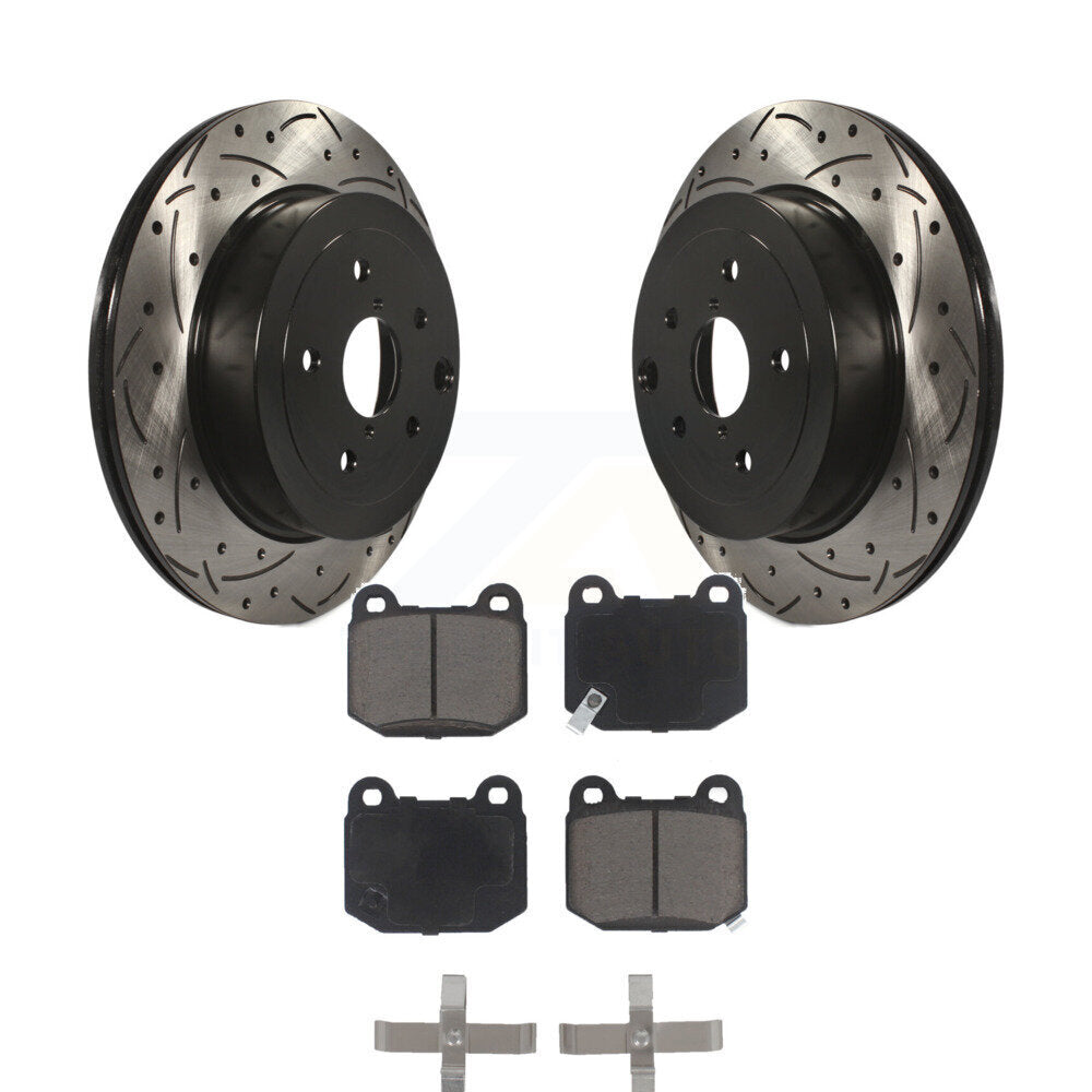 Kit de plaquettes en céramique pour Rotor de frein à disque, fente de perçage pour manteau arrière, pour Subaru Impreza WRX ST