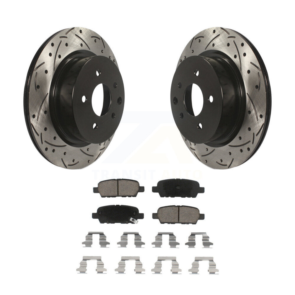 Kit de plaquettes en céramique pour Rotors de frein à fente de forage arrière, pour INFINITI Nissan Maxima G37 QX5