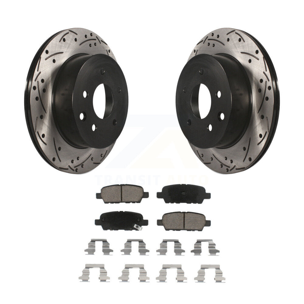 Kit de plaquettes en céramique pour Rotors de frein à fente de forage arrière, pour Nissan Rogue Sport Qashqai LEA