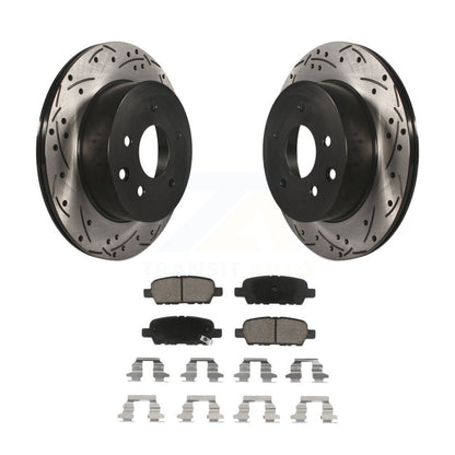 Kit de plaquettes en céramique pour Rotors de frein à fente de forage arrière, pour Nissan Rogue Sport Qashqai LEA
