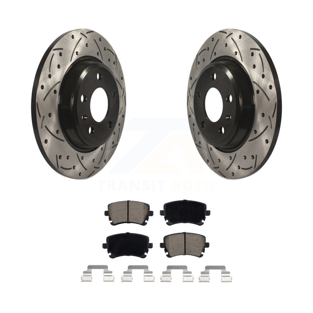 Kit de plaquettes en céramique pour Rotor de frein à disque, fente percée, revêtement arrière, pour Audi Q5 A4 allroa