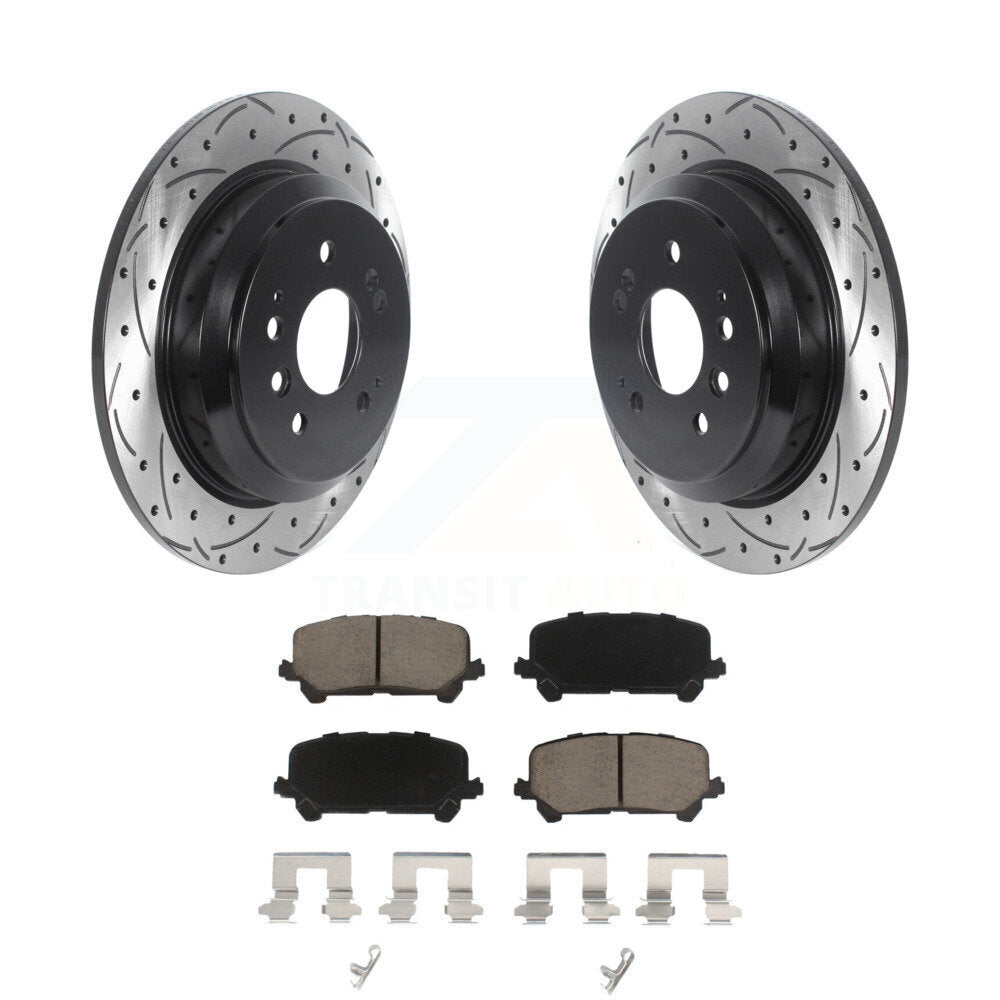 Kit de plaquettes en céramique pour Rotor de frein à fente arrière percée, pour Honda Pilot Ridgeline Passpor