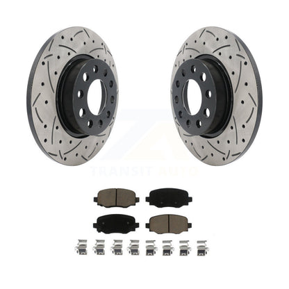 Rotor de frein à disque à fente arrière et Kit de plaquettes en céramique pour Jeep Renegade Fiat 500
