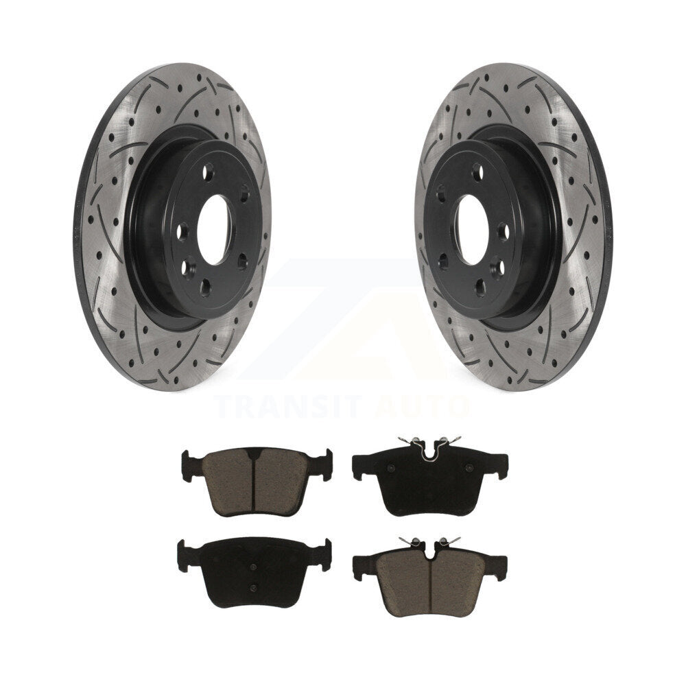 Kit de plaquettes en céramique pour Rotors de frein à disque, fente de perçage arrière, pour Land Rover Discovery Spor