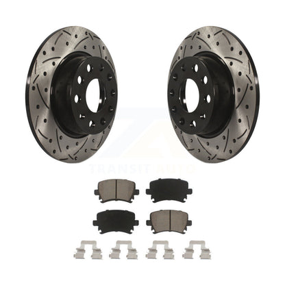 Kit de plaquettes en céramique pour Rotors de frein à disque, fente de perçage arrière, pour Volkswagen GTI Eos Audi A