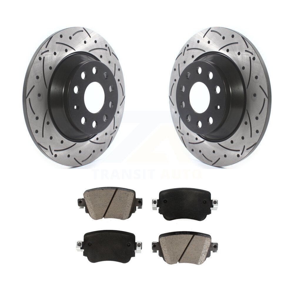 Kit de plaquettes en céramique pour Rotor de frein à disque, fente arrière percée, pour Audi Q3 Quattr 2016 – 2018