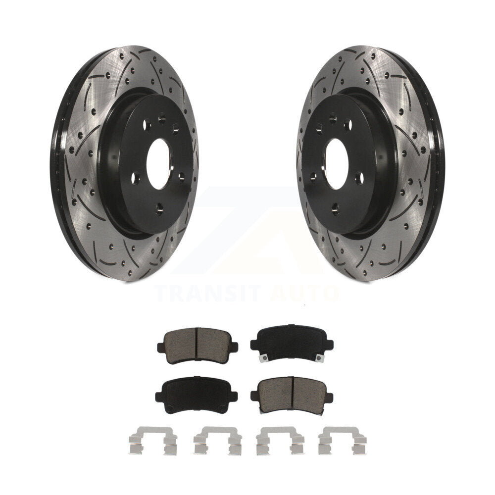 Kit de plaquettes de frein en céramique, Rotors de frein à fente arrière percés pour Chevrolet Buick Malibu Impal