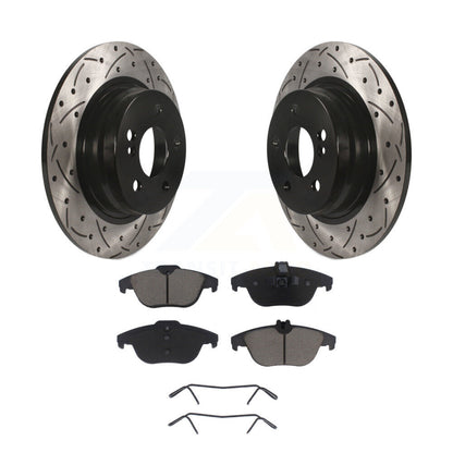 Rotor de frein à fente percée arrière et Kit de plaquettes en céramique pour Mercedes-Benz C300 C250 C23
