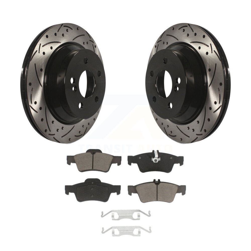 Kit de plaquettes en céramique pour Rotor de frein, fente de perçage arrière, pour mercedes-benz E350 E400 E320 E6