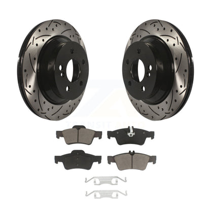 Kit de plaquettes en céramique pour Rotor de frein, fente de perçage arrière, pour mercedes-benz E350 E400 E320 E6