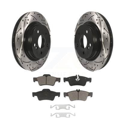 Kit de plaquettes en céramique de Rotor de frein à disque à fente percée à revêtement arrière pour Mercedes-Benz E55
