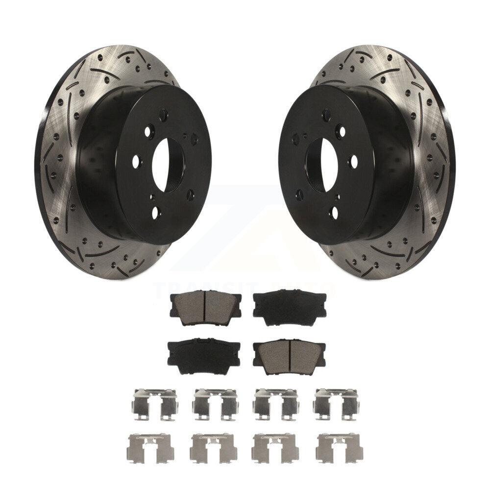 Kit de plaquettes en céramique pour Rotors de frein à fente de forage arrière, pour Toyota Camry Lexus ES350 Avalo