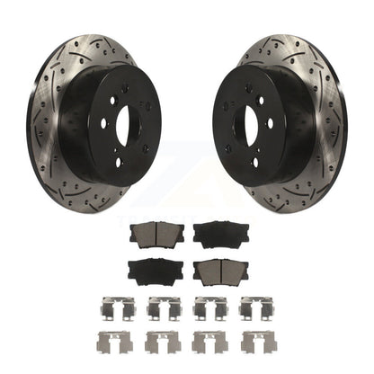 Kit de plaquettes en céramique pour Rotors de frein à fente de forage arrière, pour Toyota Camry Lexus ES350 Avalo