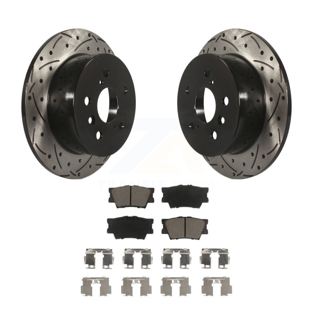 Kit de plaquettes en céramique pour Rotors de frein à fente de forage arrière, pour Toyota Camry Lexus ES350 Avalo