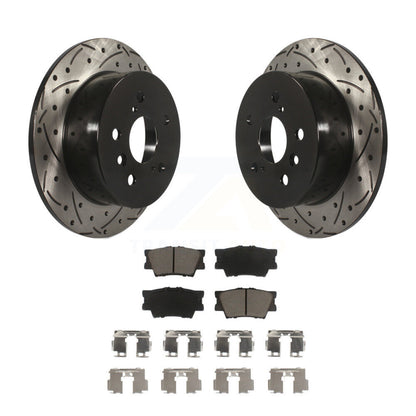 Kit de plaquettes en céramique pour Rotors de frein à fente de forage arrière, pour Toyota Camry Lexus ES350 Avalo