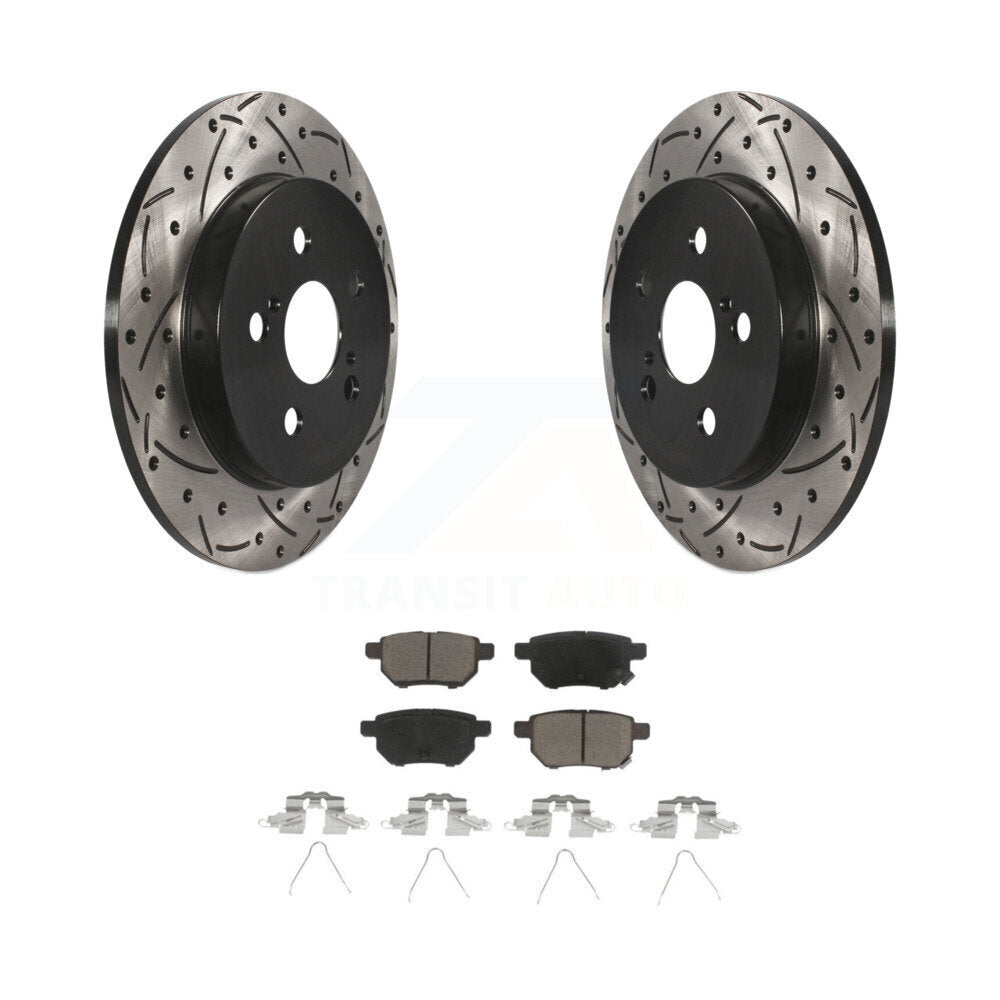 Kit de plaquettes en céramique pour Rotor de frein, fente de perçage arrière, pour Toyota Corolla Matrix Prius Vib