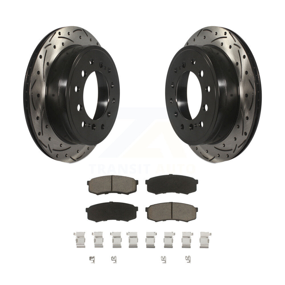 Kit de plaquettes de frein en céramique, Rotors de frein à fente arrière percés pour Toyota 4Runner Lexus GX460 F