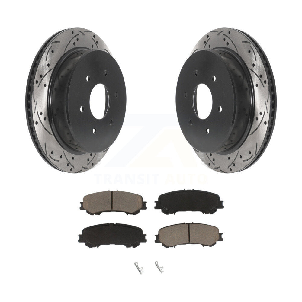 Kit de plaquettes en céramique pour Rotor de frein à disque, fente de perçage pour manteau arrière, pour Nissan TITA 2017 – 2023