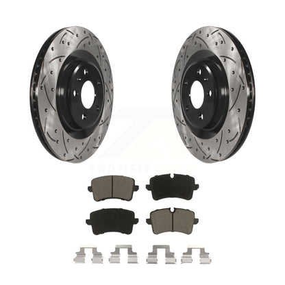 Kit de plaquettes en céramique pour Rotor de frein, fente de perçage arrière, pour Audi Porsche Macan A6 Quattro A