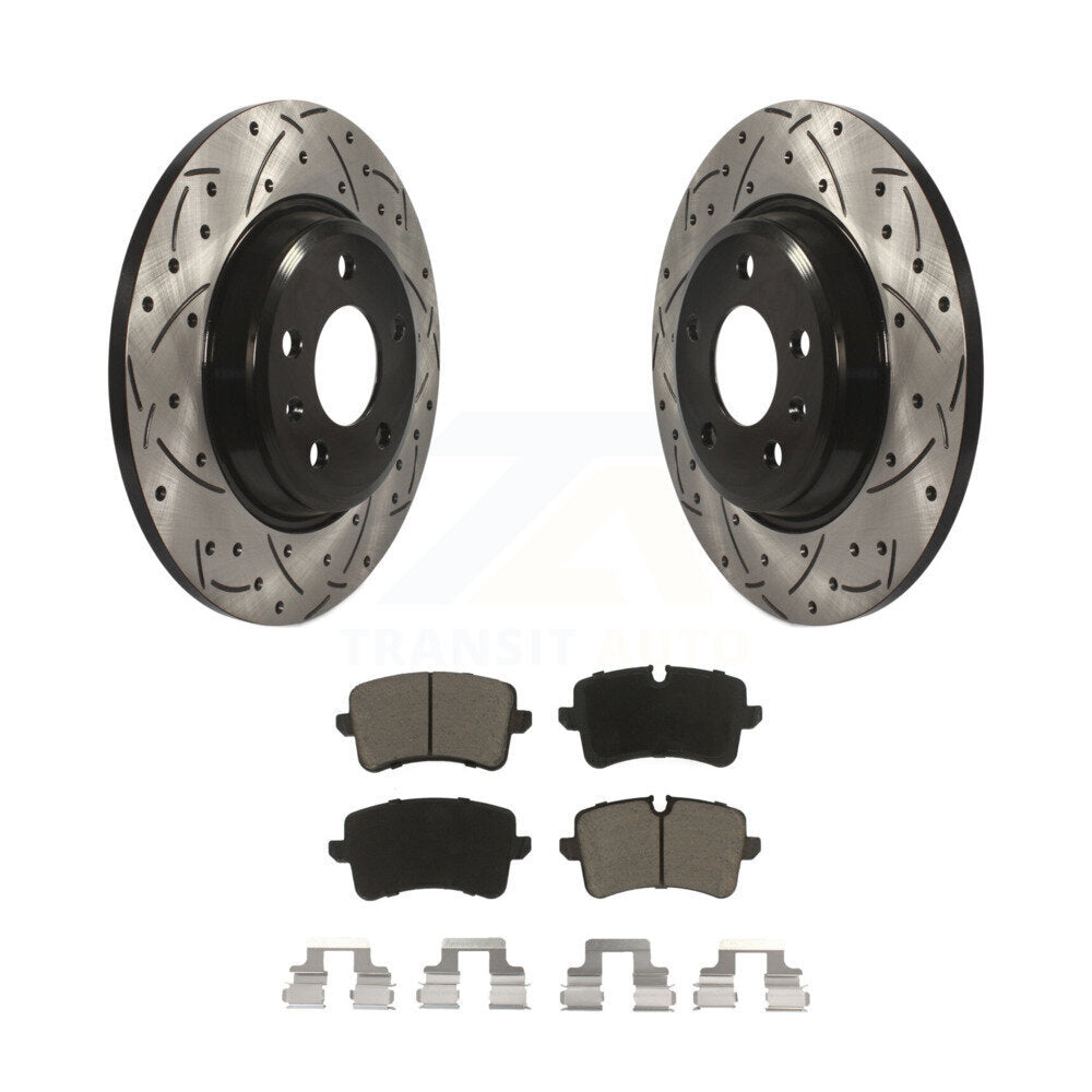Kit de plaquettes en céramique pour Rotor de frein à disque, fente percée, revêtement arrière, pour Audi A7 Quattro A