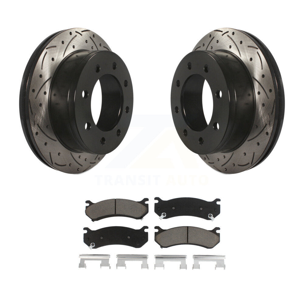 Kit de plaquettes en céramique pour Rotors de frein à fente de forage arrière, pour Chevrolet GMC Sierra 2500 HD X