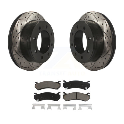 Kit de plaquettes en céramique pour Rotors de frein à fente de forage arrière, pour Chevrolet GMC Sierra 2500 HD X
