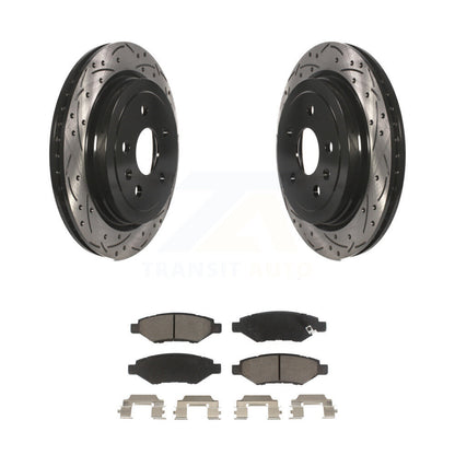 Kit de plaquettes de frein en céramique, Rotors de frein à fente arrière percés pour Chevrolet Camaro Cadillac CT