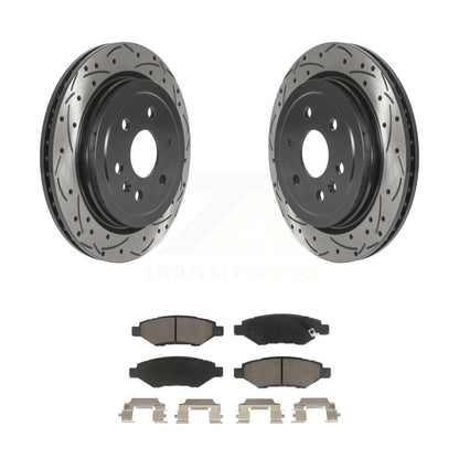 Kit de plaquettes en céramique pour Rotor de frein à disque, fente de perçage pour manteau arrière, pour Cadillac SRX Saab 9-4