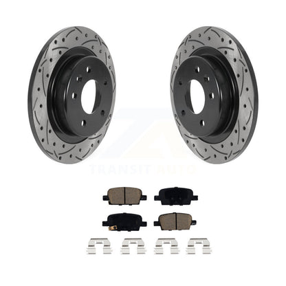 Rotor de frein à disque à fente percée avec revêtement arrière et Kit de plaquettes en céramique pour Chevrolet Malib