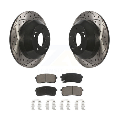 Kit de plaquettes en céramique pour Rotor de frein à disque, fente de perçage arrière, pour Kia Sedon 2015 – 2021
