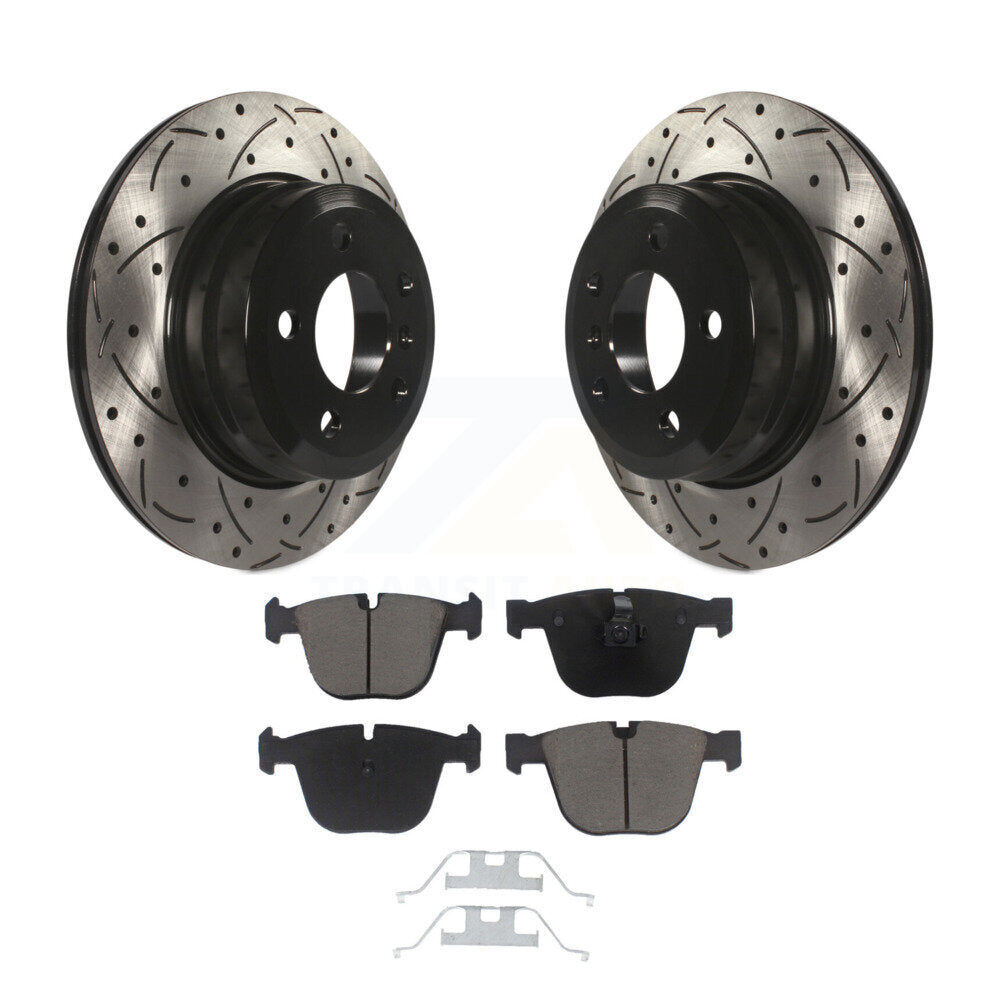 Kit de plaquettes en céramique pour Rotor de frein, fente de perçage arrière, pour BMW X6 xDrive35i 2009, à partir de 10 0