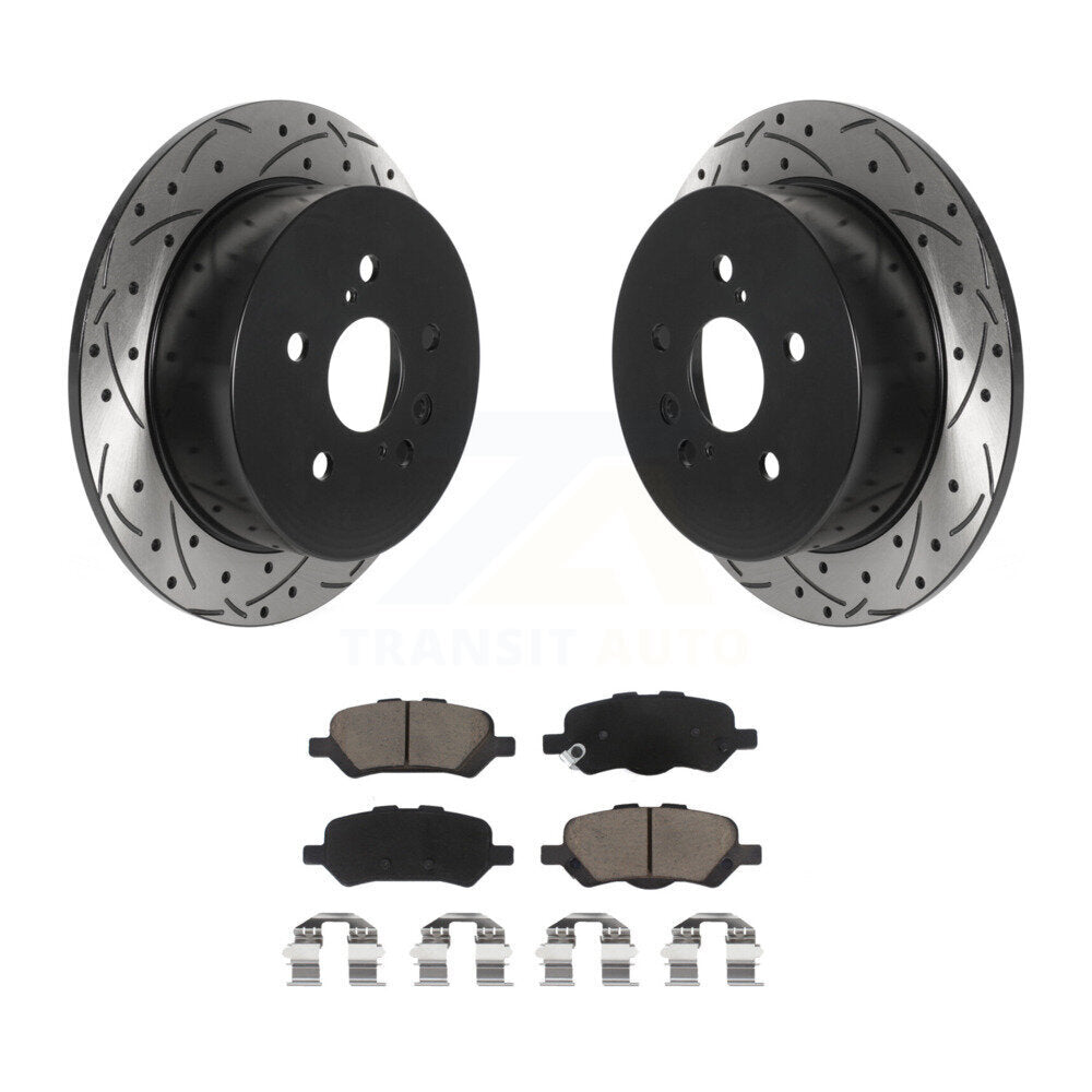 Kit de plaquettes en céramique pour Rotor de frein à disque, fente de perçage pour manteau arrière, pour Toyota Venz 2009 – 2016