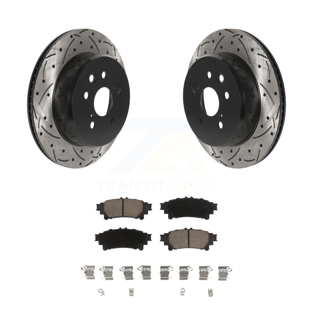 Kit de plaquettes de frein en céramique, Rotors de frein à fente arrière percés pour Lexus IS300 IS350 GS350 RC35
