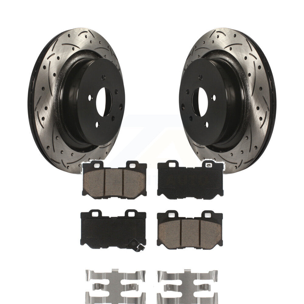Kit de plaquettes en céramique pour Rotor de frein à fente arrière, pour INFINITI Q50 Q60 M37 FX50 QX7