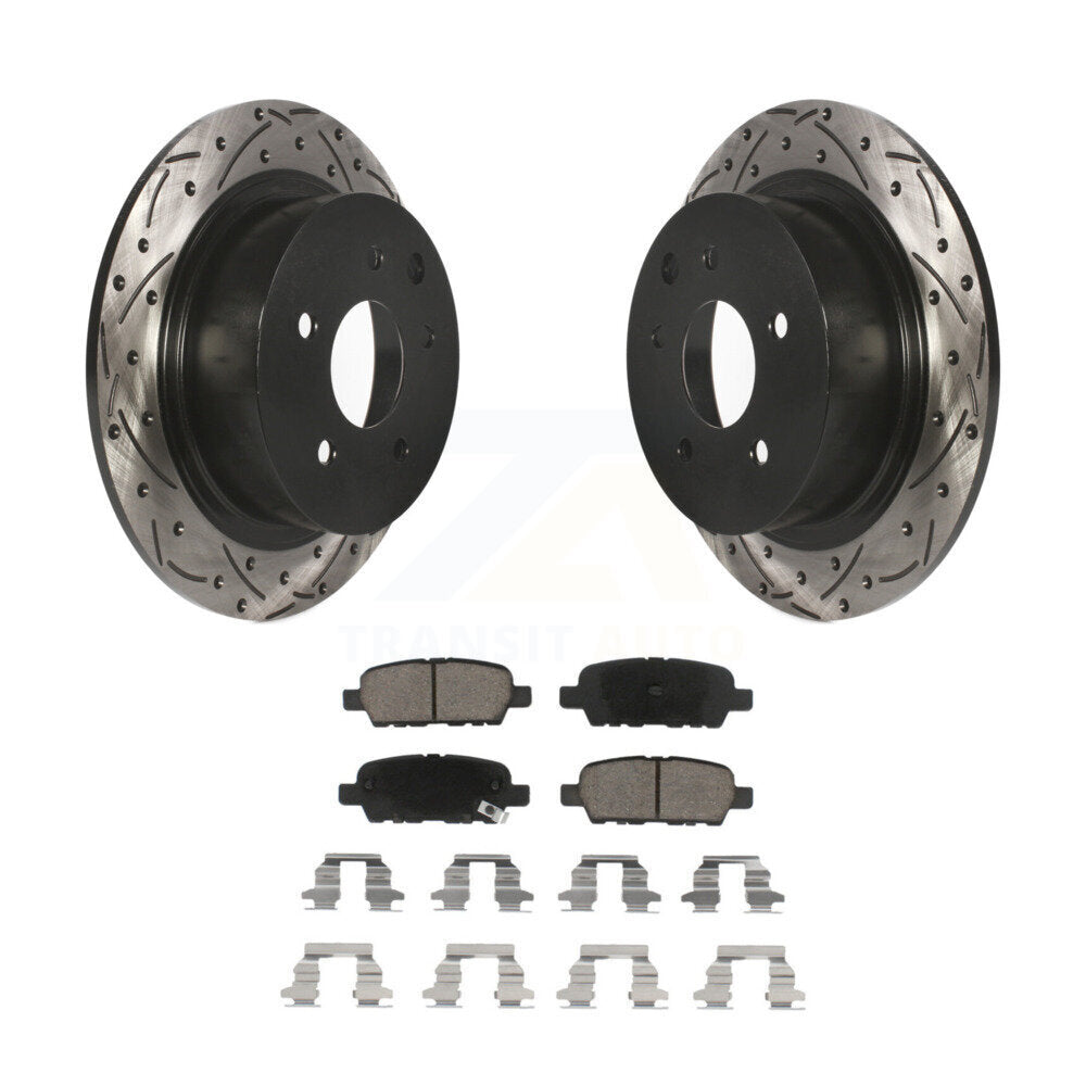 Kit de plaquettes en céramique pour Rotor de frein, fente de perçage arrière, pour Nissan Sentra Altima Juke Maxim
