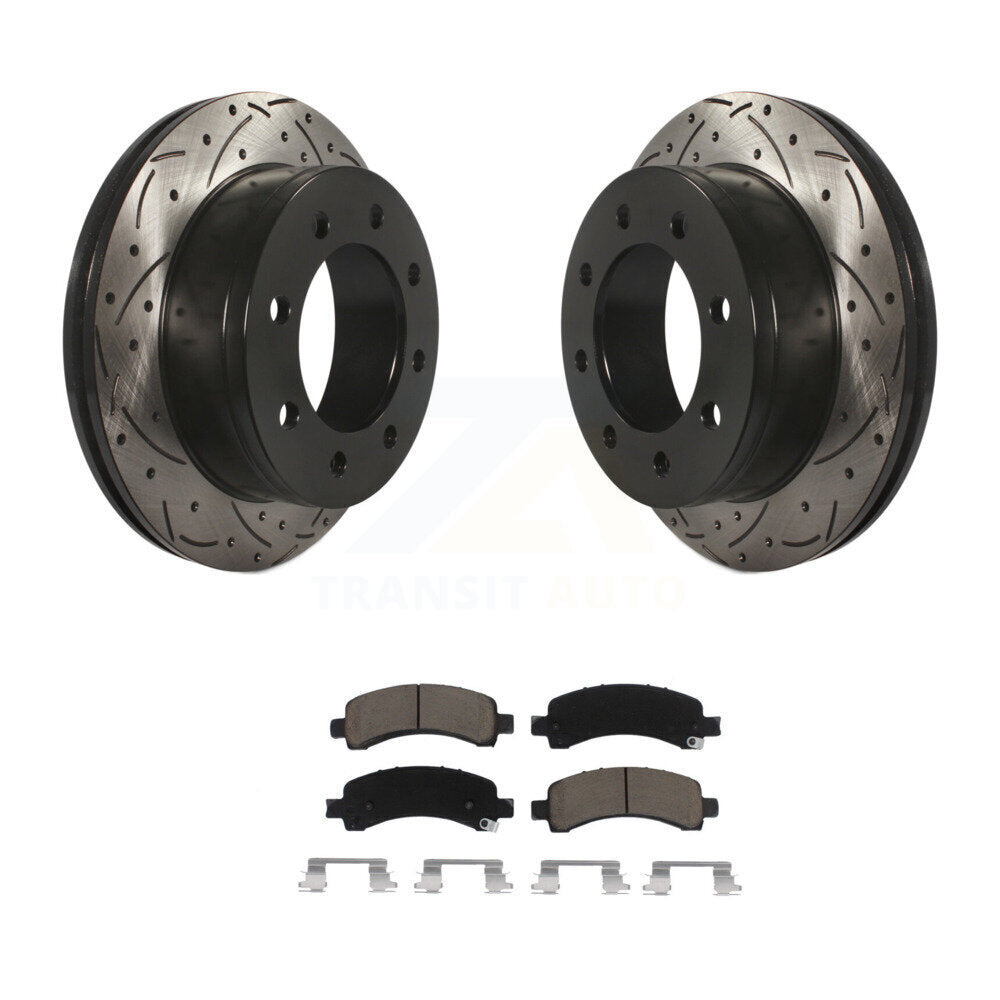 Kit de plaquettes en céramique pour Rotor de frein à fente arrière, pour GMC Chevrolet Savana 2500 350